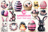 Black & Pink Easter Clipart Bundle 2