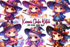 Cute Kawaii Chibi Witch Clipart Bundle