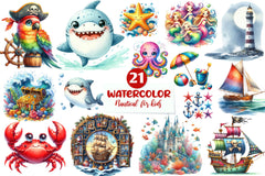 Nautical For Kids Clipart Bundle - CraftNest - Digital Crafting and Art