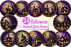 Halloween Stained Glass House Clipart Bundle - CraftNest - Digital Crafting and Art