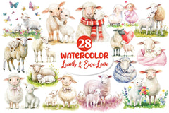 Lamb Ewe Love Clipart Bundle 2 - CraftNest - Digital Crafting and Art