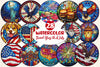 Round Stained Glass 4th Of July Clipart Bundle 3