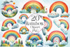 Set Of Rainbow Clipart Bundle