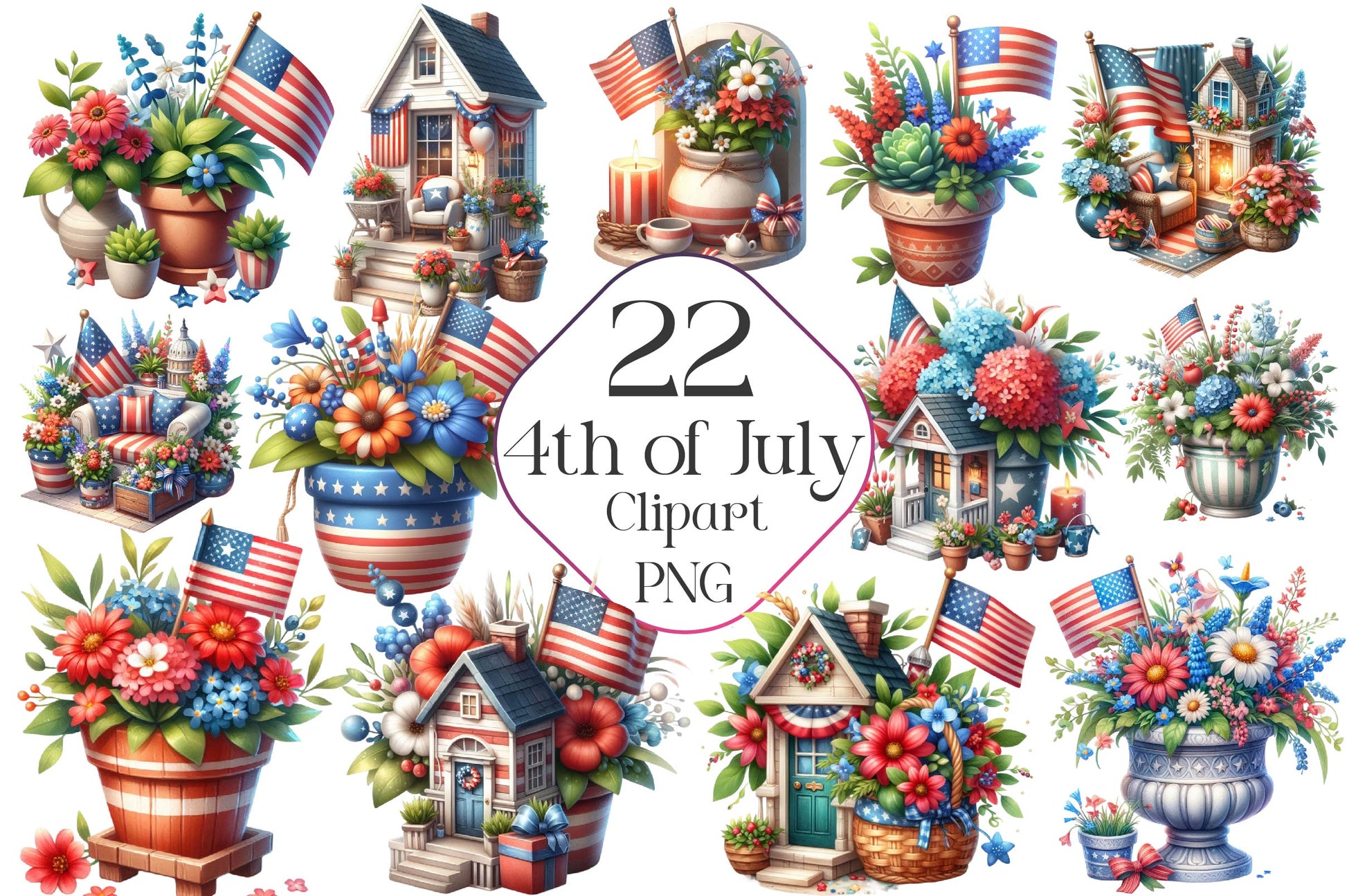 4th Of July Clipart Bundle 2 - CraftNest - Digital Crafting and Art