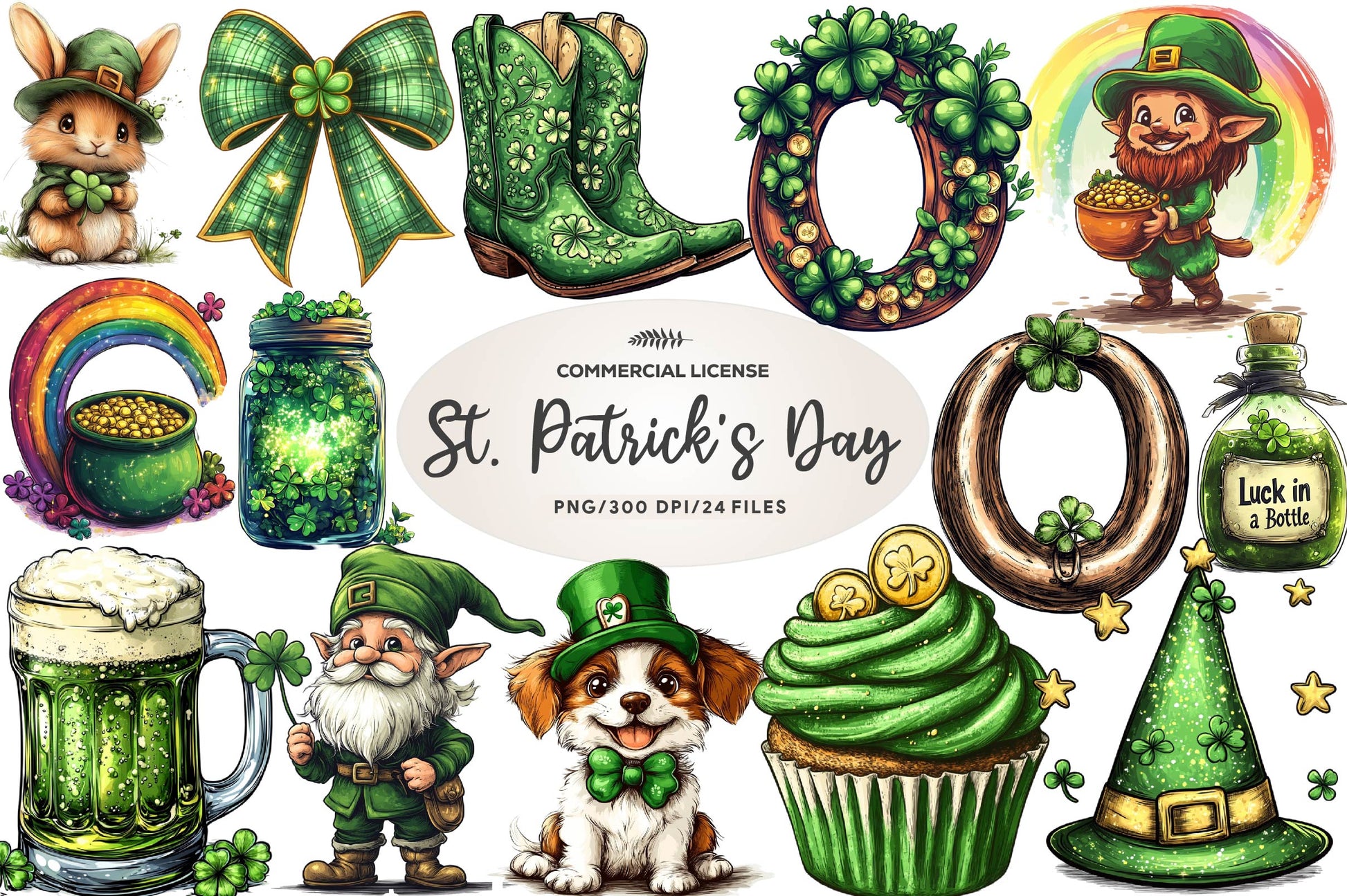 St Patricks Day Clipart Bundle 2 - CraftNest - Digital Crafting and Art