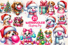 Groovy Christmas Dog And Bubblegum Clipart Bundle - CraftNest - Digital Crafting and Art