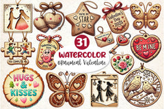 Ornament Valentine's Day Clipart Bundle - CraftNest - Digital Crafting and Art