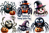 Halloween Funny Spider Clipart Bundle