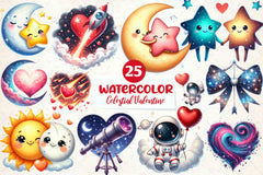 Celestial Valentine Clipart Bundle - CraftNest - Digital Crafting and Art