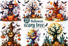 Halloween Scary Tree Clipart Bundle