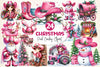 Pink Christmas Cowboy Clipart Bundle 2