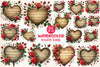 Valentines Empty Wooden Signs Clipart Bundle 1