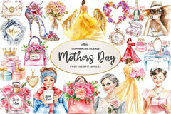 Glamorous Mothers Day Clipart Bundle - CraftNest - Digital Crafting and Art