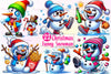 Funny Snowman Clipart Bundle