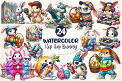 Hip Hop Bunny Easter Urban Clipart Bundle - CraftNest - Digital Crafting and Art