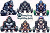 Heavy Weightlifting Gorilla Clipart Bundle