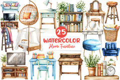 Home Furniture Clipart Bundle - CraftNest - Digital Crafting and Art