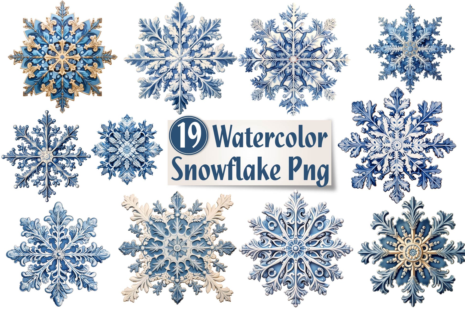 Snowflake Clipart Bundle 1 - CraftNest - Digital Crafting and Art