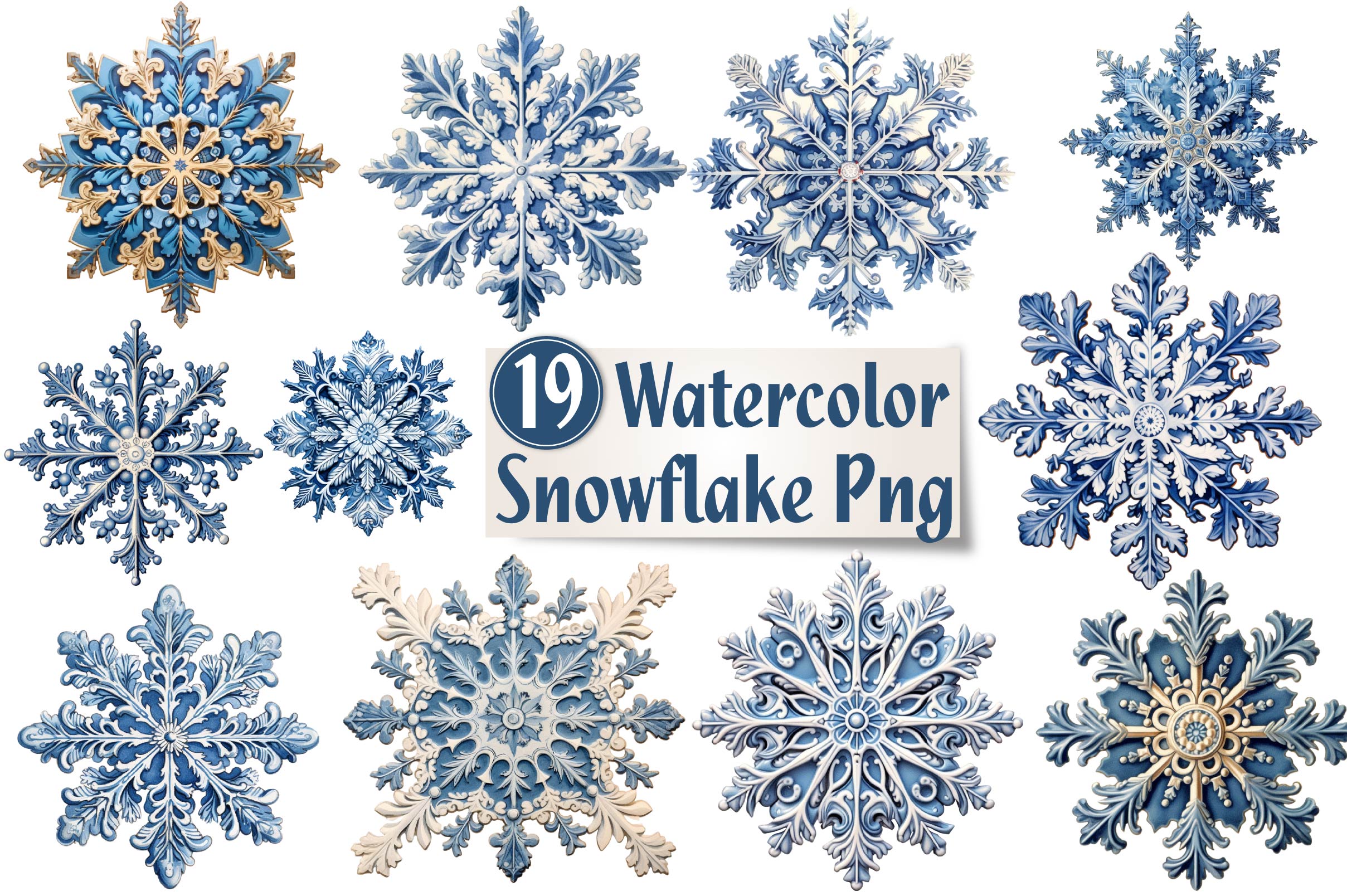 Snowflake Clipart Bundle 1 - CraftNest - Digital Crafting and Art