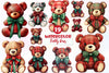 Christmas Teddy Bear Clipart Bundle