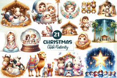 Chibi Nativity Christmas Clipart Bundle 1 - CraftNest - Digital Crafting and Art