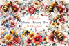 Floral Honey Bee Clipart Bundle
