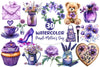 Purple Mother's Day Clipart Bundle