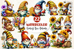 Honey Bee Gnome Clipart Bundle 5 - CraftNest - Digital Crafting and Art