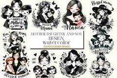 Mother Daughter And Son Clipart Bundle - CraftNest - Digital Crafting and Art
