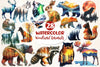 Double Exposure Woodland Animals Clipart Bundle