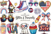 Glitter & Fireworks 4th Of July Clipart Bundle
