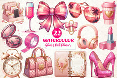 Glam & Pink Planner Clipart Bundle - CraftNest - Digital Crafting and Art