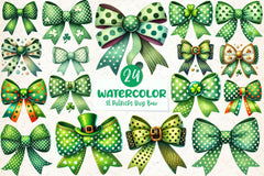 St Patricks Day Bow Clipart Bundle - CraftNest - Digital Crafting and Art
