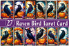Halloween Raven Bird Tarot Card Clipart Bundle