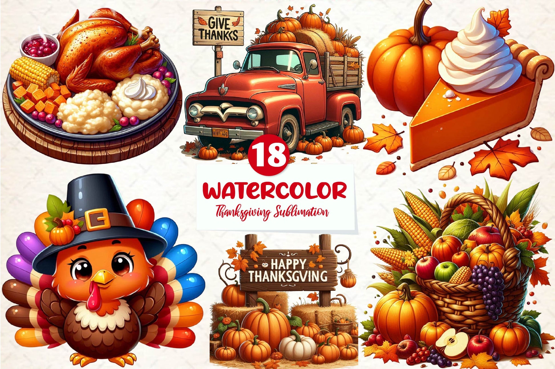 Thanksgiving Clipart Bundle - CraftNest - Digital Crafting and Art