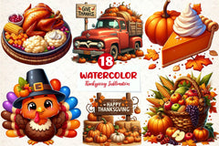 Thanksgiving Clipart Bundle - CraftNest - Digital Crafting and Art