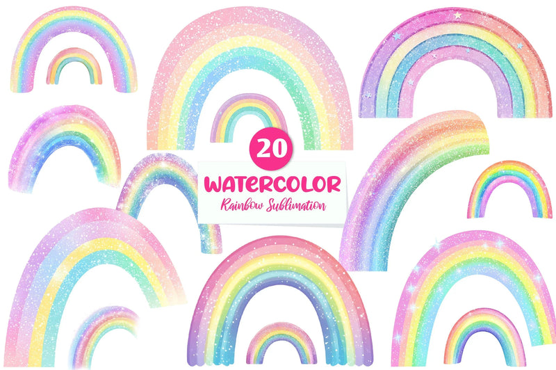 Rainbow Clipart Bundle - CraftNest - Digital Crafting and Art