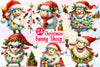 Christmas Funny Sheep Clipart Bundle