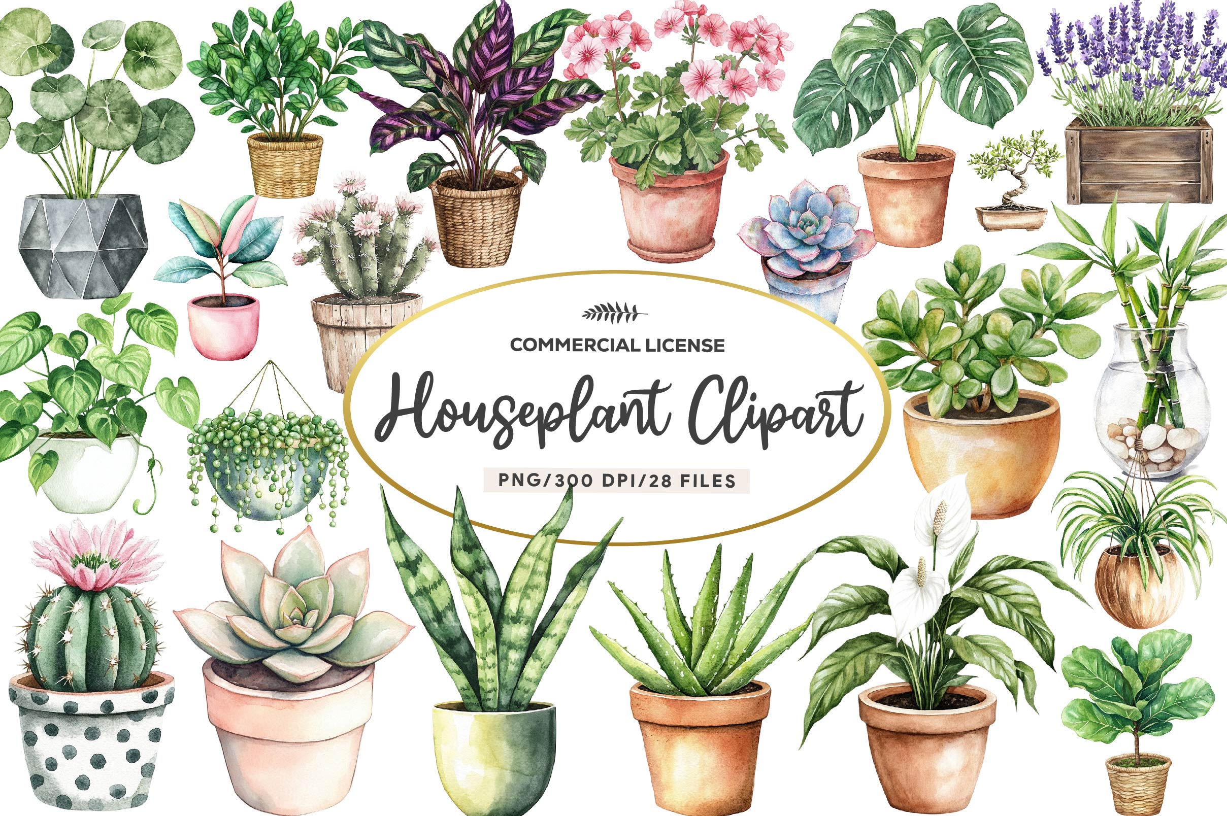 Houseplant Clipart Bundle - CraftNest - Digital Crafting and Art