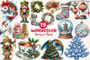 Chinoiserie Christmas Clipart Bundle