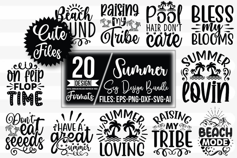 Summer SVG Bundle 10 - CraftNest - Digital Crafting and Art