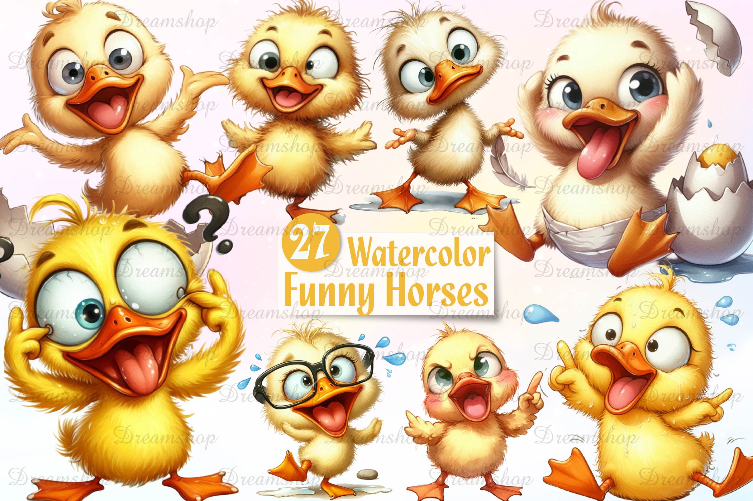 Funny Cute Duck Bird Clipart Bundle - CraftNest - Digital Crafting and Art