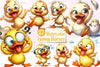Funny Cute Duck Bird Clipart Bundle