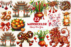 Chinese New Year Clipart Bundle - CraftNest - Digital Crafting and Art
