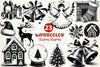 Black And White Christmas Clipart Bundle
