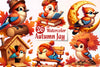 Cute Autumn Jay Clipart Bundle