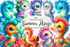Summer Sea Horse Clipart Bundle
