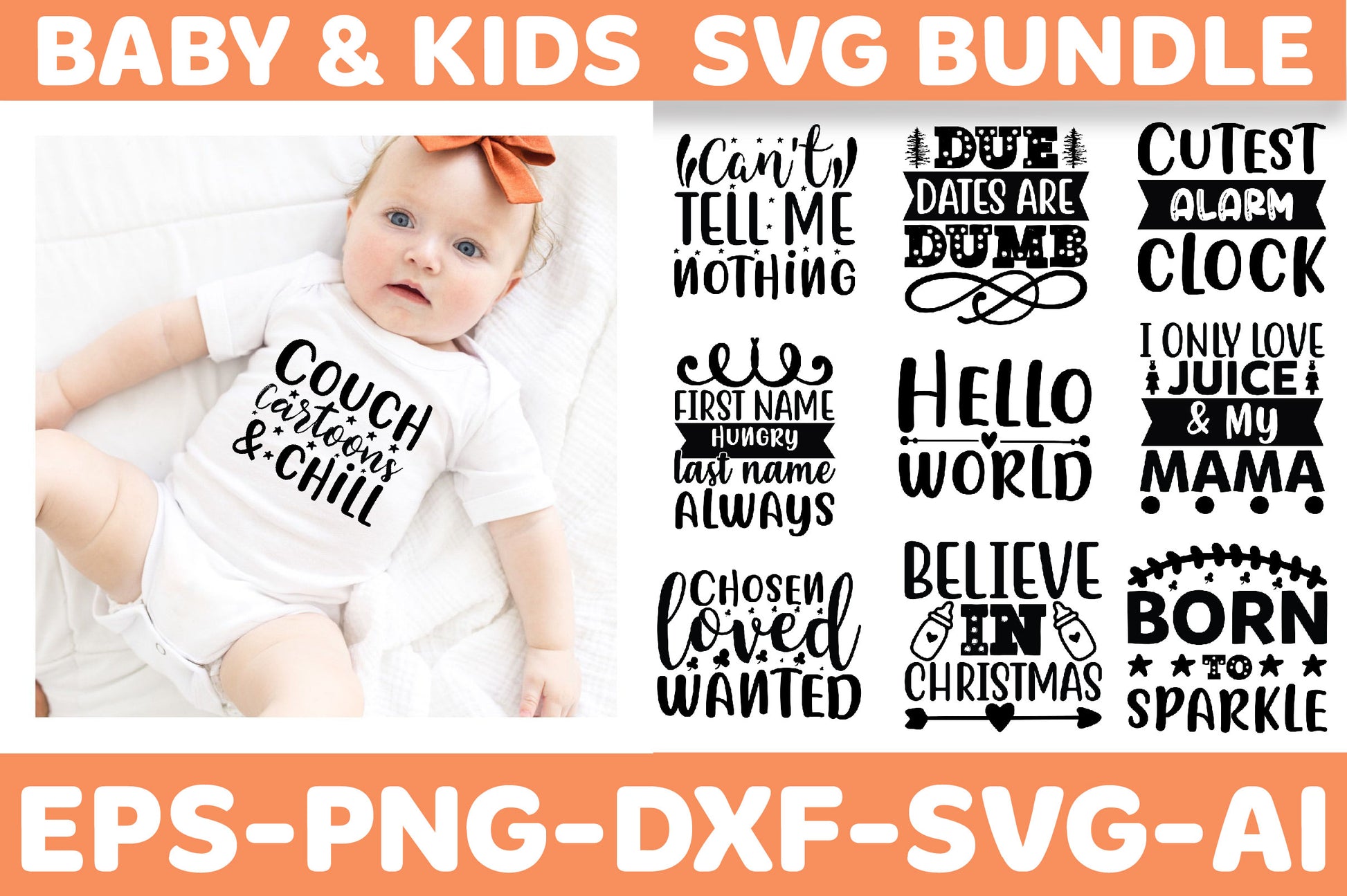 Baby & Kids SVG Bundle 1 - CraftNest - Digital Crafting and Art
