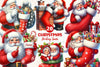 Christmas Stocking Santa Clipart Bundle