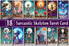 Sarcastic Skeleton Tarot Card Clipart Bundle